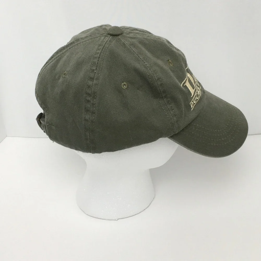 Ducks Unlimited Hat Mens OSFM Olive Green Embroidered Cotton Adjustable Ball Cap